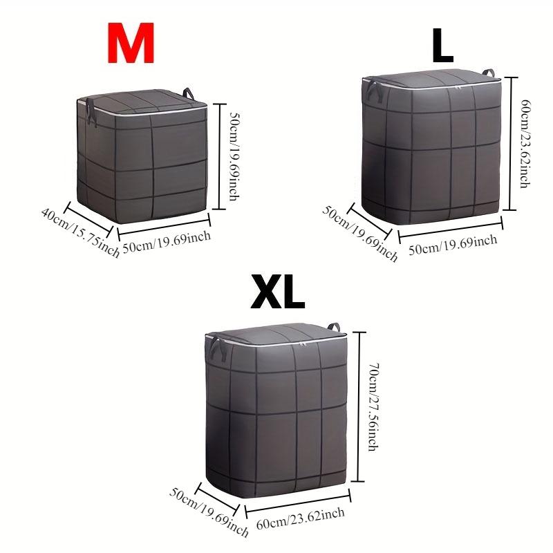 Folding Wardrobe Storage Bag, Large Capacity Double Zipper with Handle Household Clothing and Bedding Storage Box, Home Storage