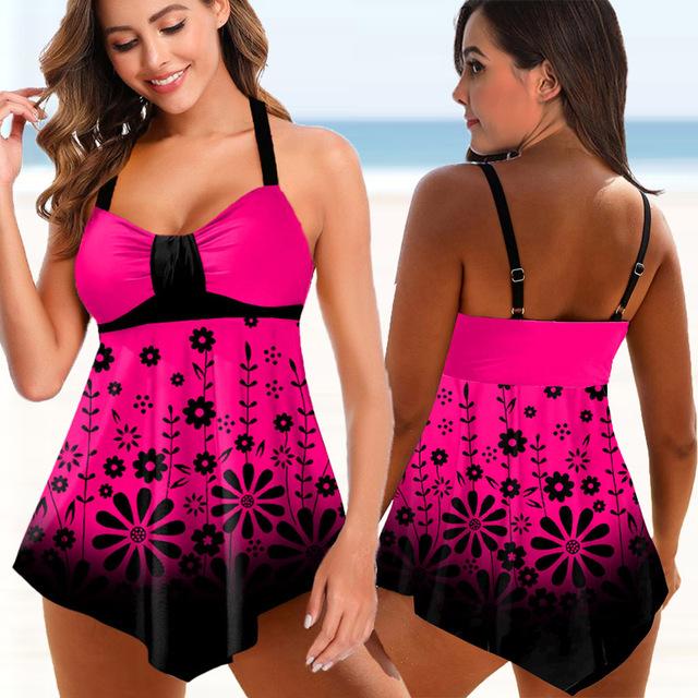 Women Two Piece Large Size Swimsuit 2023 Female Swimwear Sexy Monokini High Waist Swimming Suits Summer Beachwear Bathing Suit