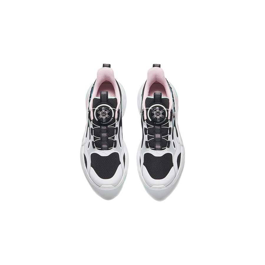 Anta Kids Cloud Escape Fabric Comfortable Trendy Sports Non-Slip Wear-Resistant Low-Top Casual Shoes Kids Casual Shoes Black White Green 322348802-3