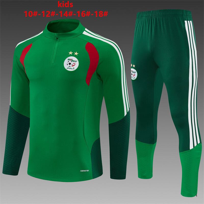 2627 World Cup Kids' Long-Sleeve Half-Zip Training Set - National Team Football Uniform, Quick-Drying & Breathable