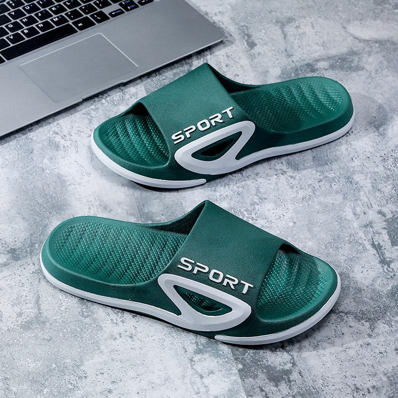 

модные модные мужские тапочки летняя верхняя одежда одно слово тапочки толстая подошва EVA мужские домашние сандалии пары модные домашние сандалии обувь 44 45