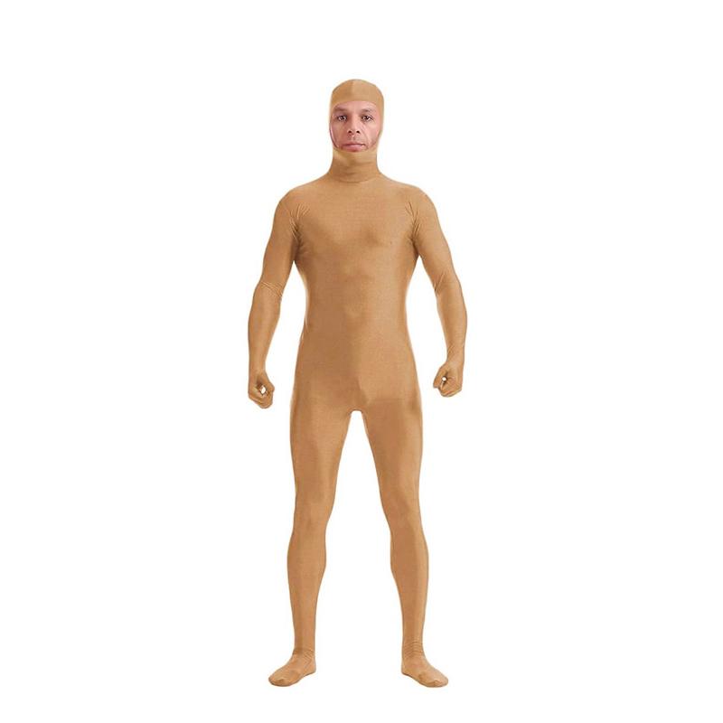 Fluorescent Color Zentai Invisible Jumpsuit Cosplay Costume Bodysuits Halloween Skin Tight Suit Stretch Disappearing Jumpsuit