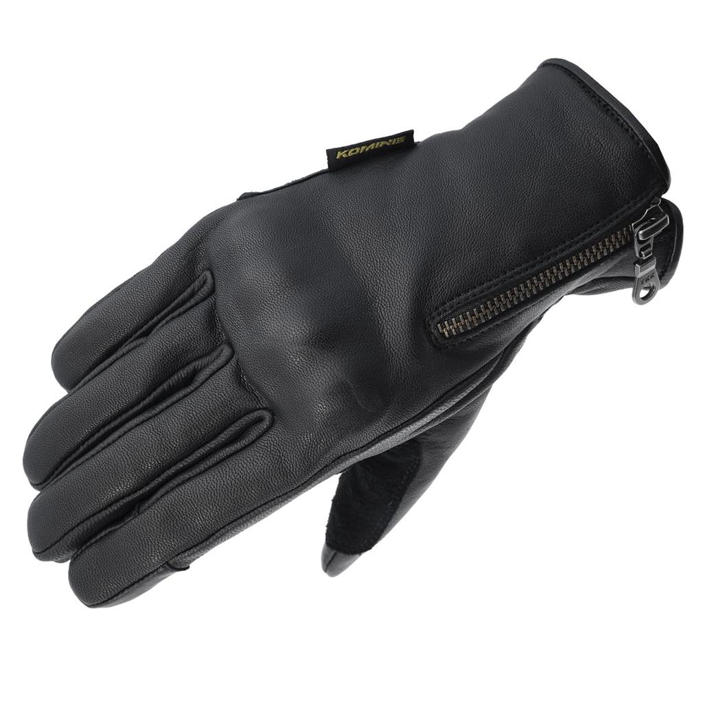 Komine Motorcycle Leather Winter Short Gloves Z 2XL GK-850 - Series, Black,