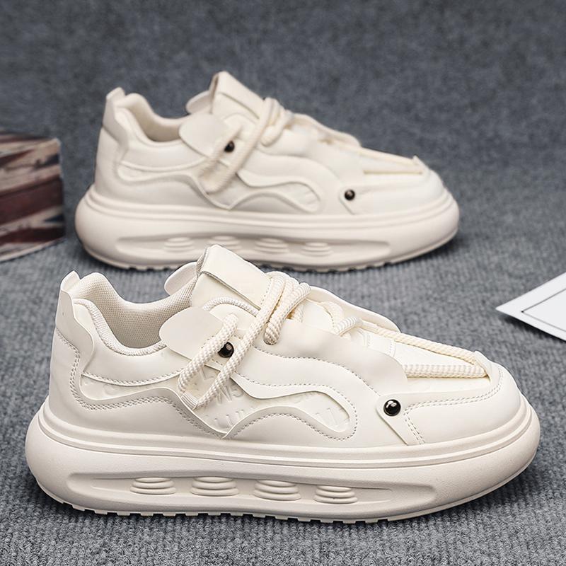 Men's shoes autumn and winter bread shoes men's 2025 new platform heightening tide shoes student youth casual shoes men's trend