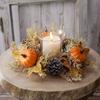 Pumpkin-decorated Scented Candles, Wreaths, And Decorative Items