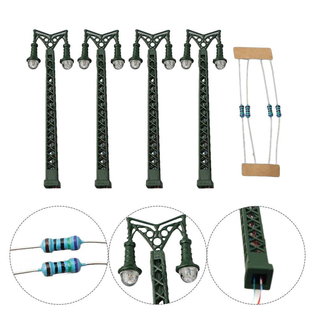 Lamps Metal Model N Gauge Light Railway Lights 4pcs