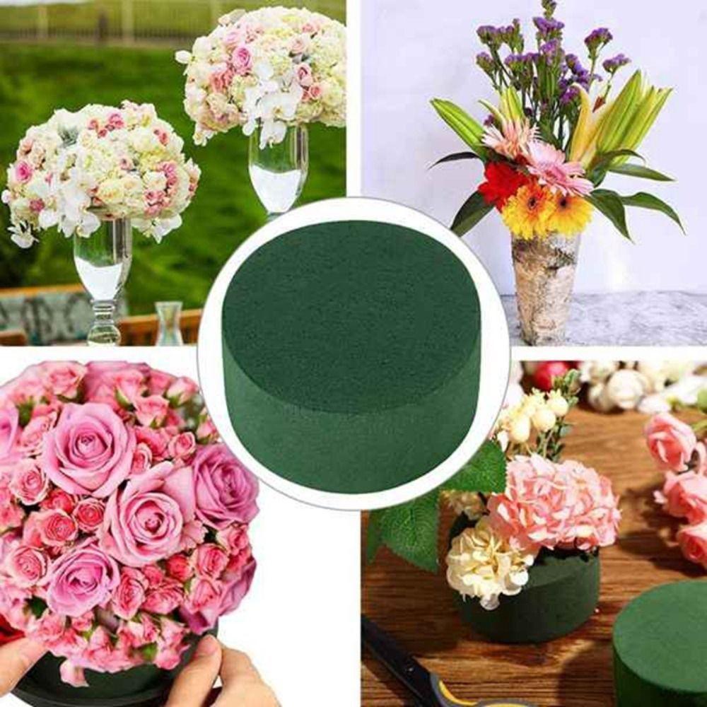 5PCS Green Floral Foam Blocks Fresh-Keeping Half Ball Shape Floral Foam Brick DIY Flower Arrangement Kit Round Shape