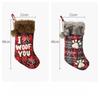 1pc Christmas Ornaments Socks Pendants  Fur Collar Lattice Socks Christmas Tree Decorations Navidad 2025