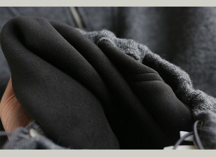 Women's Plus Velvet Thickened Hooded Sweatshirt - Autumn/Winter Casual Loose Slimming Fleece Top