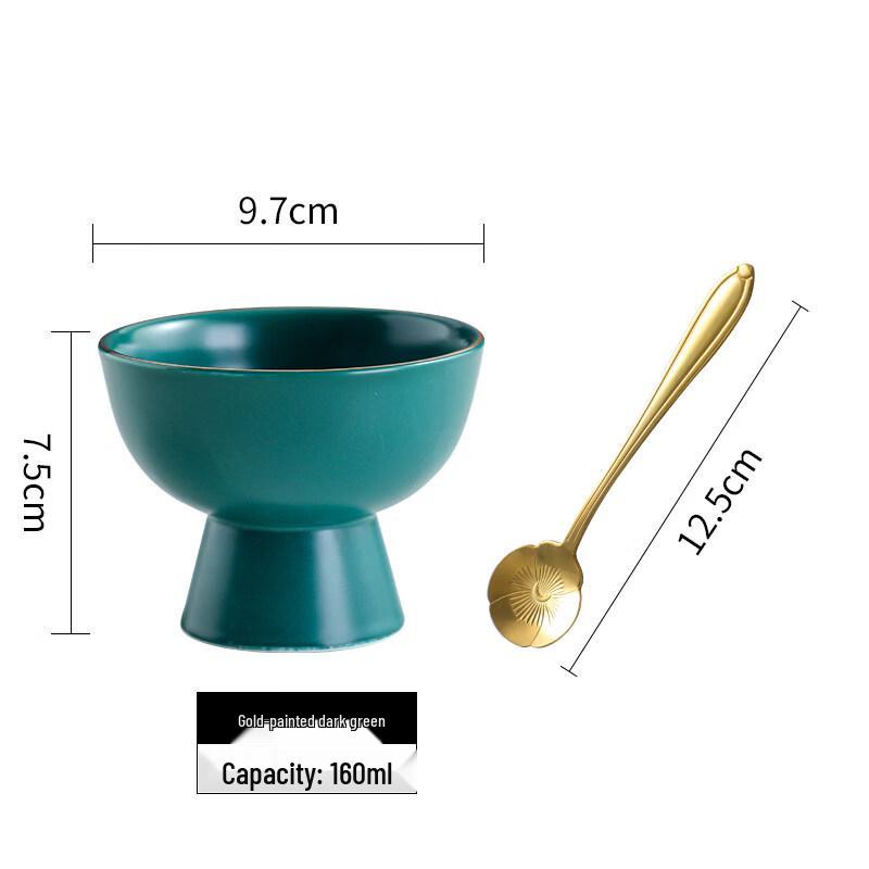 

Ceramic Footed Dessert & Snack Bowl