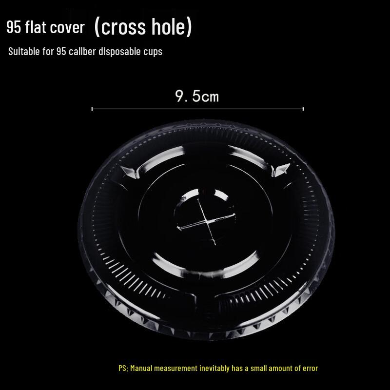 Disposable Transparent Plastic Bubble Tea Cups with Flat Lids