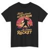 Never Underestimate An Old Man With A Tennis Racket Funny Grandpa Sports T Shirt