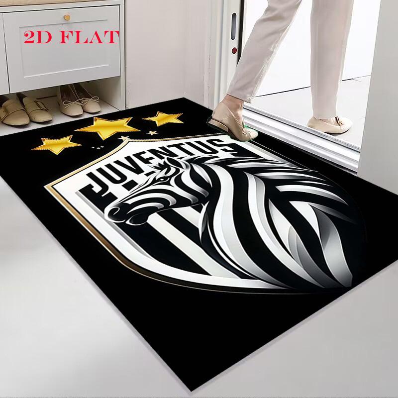 Tappeto Rug Juve per Soggiorno Camera da Letto Casa Decorazione Divano, Tappetino Antiscivolo per Giochi Bambini