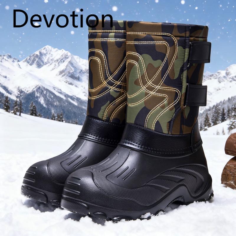 Cotton Shoes, Plus-size Snow Boots, Warm Men's Boots, Waterproof Cotton Shoes, Long Boots, Cotton Boots Devotion