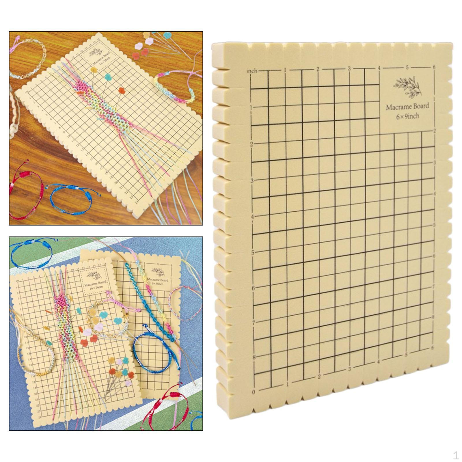 

Легкая доска для макраме для закрепления и создания узлов, плетения браслетов для начинающих 19.1x26.6cm