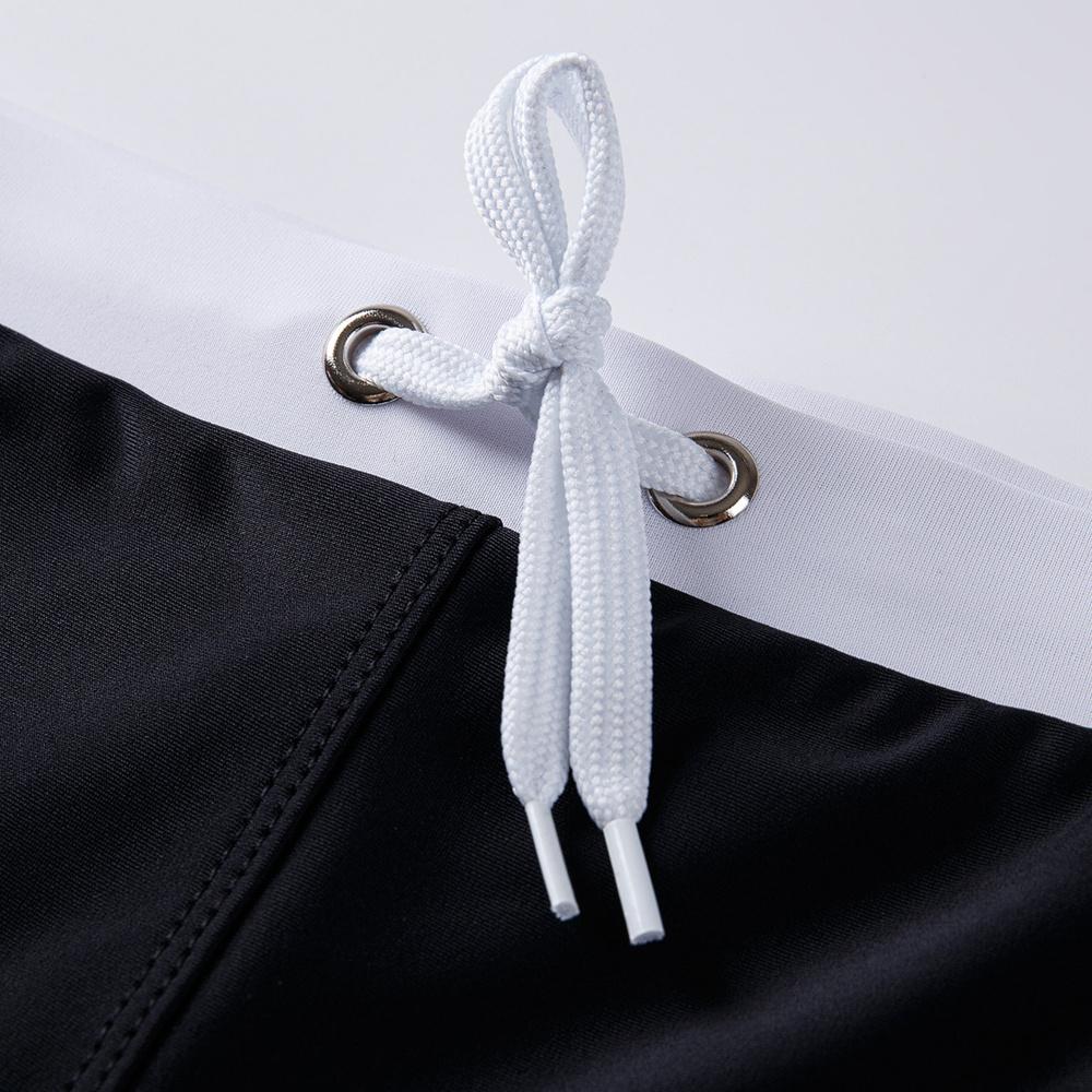 Bademode JOCKMAIL Color Block Herren Low-Rise Boxer Badehose Rutschfester Kordelzug Dehnbares Nylon-Elasthan mit Reißverschlusstasche