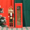 Christmas Nutcrackers Ornament, Wood Christmas Nutcrackers Soldier Figures Standing Decorations for Christmas