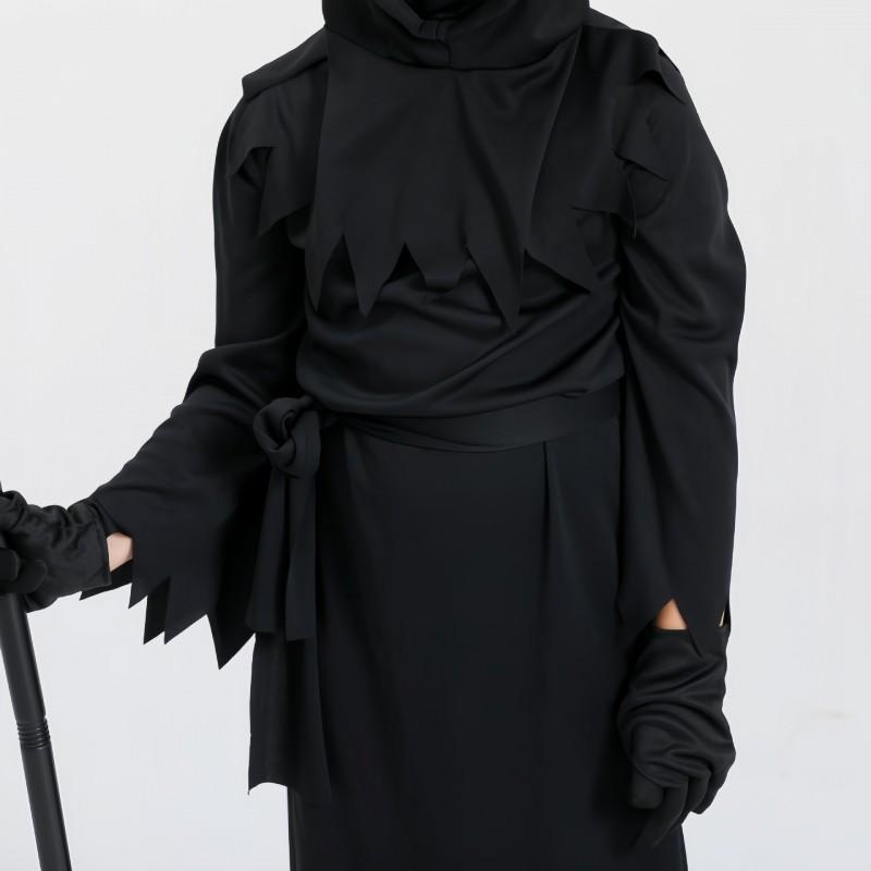 Costume di Halloween per Bambini Vestito Falciatore Mortale Con Occhiali Luminosi Cosplay Performance sul Palco