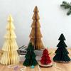 Large Xmas Tree Decoration; 3D Folding Paper Honeycomb Ball for Desktop & Hanging Christmas Ornament Navidad Decoraciones.