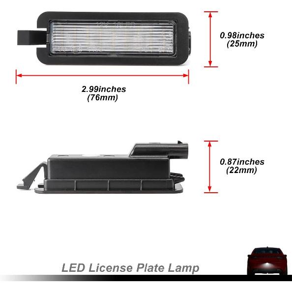 NJSBYL Charger LED License Plate Lamp for 2015-2023 D0dge Charger & Challenger Chrysler 300 Pacifica Compass Xenon White LED License Plate Lights