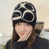 Korean Style Letter Woolen Hat Skull Cap Knitted Pullover Hat Personality Knitted Cap  Warm