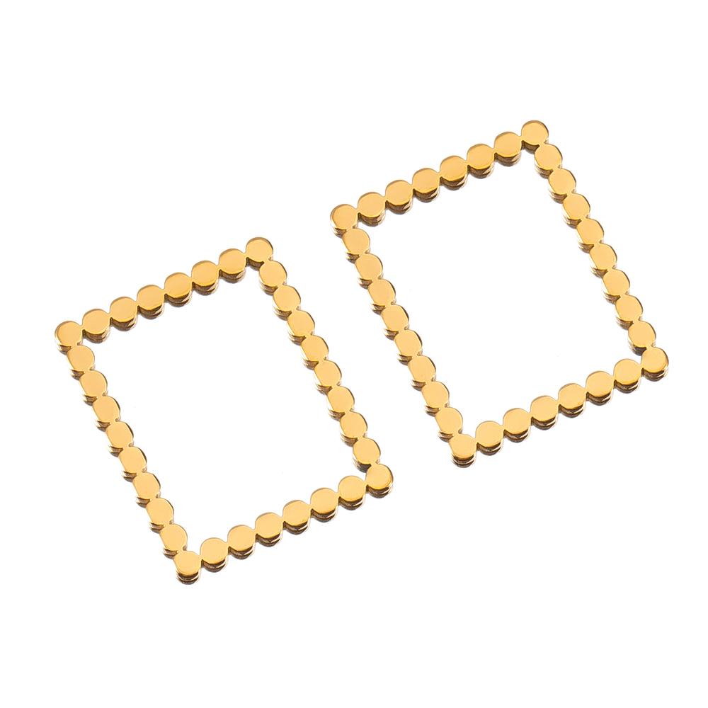 20pcs Stainless Steel Wave Frames Charms DIY Earrings Pendants Circle Drop Hexagon Blank Bezel for Resin Jewelry Making Findings