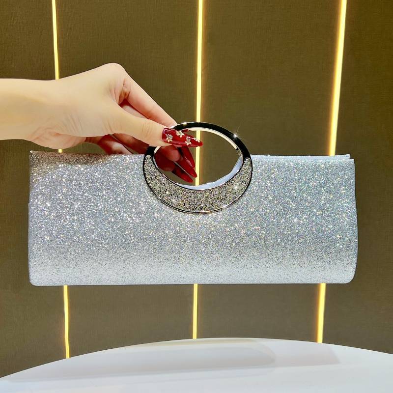 Pailletten-Clutch mit Magnetverschluss für Abendveranstaltungen und Party-Outfits