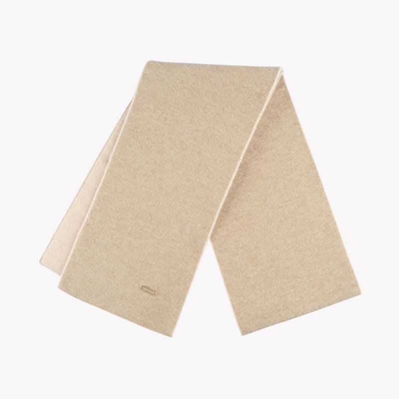 Saint Luxure double-sided color block muffler beige