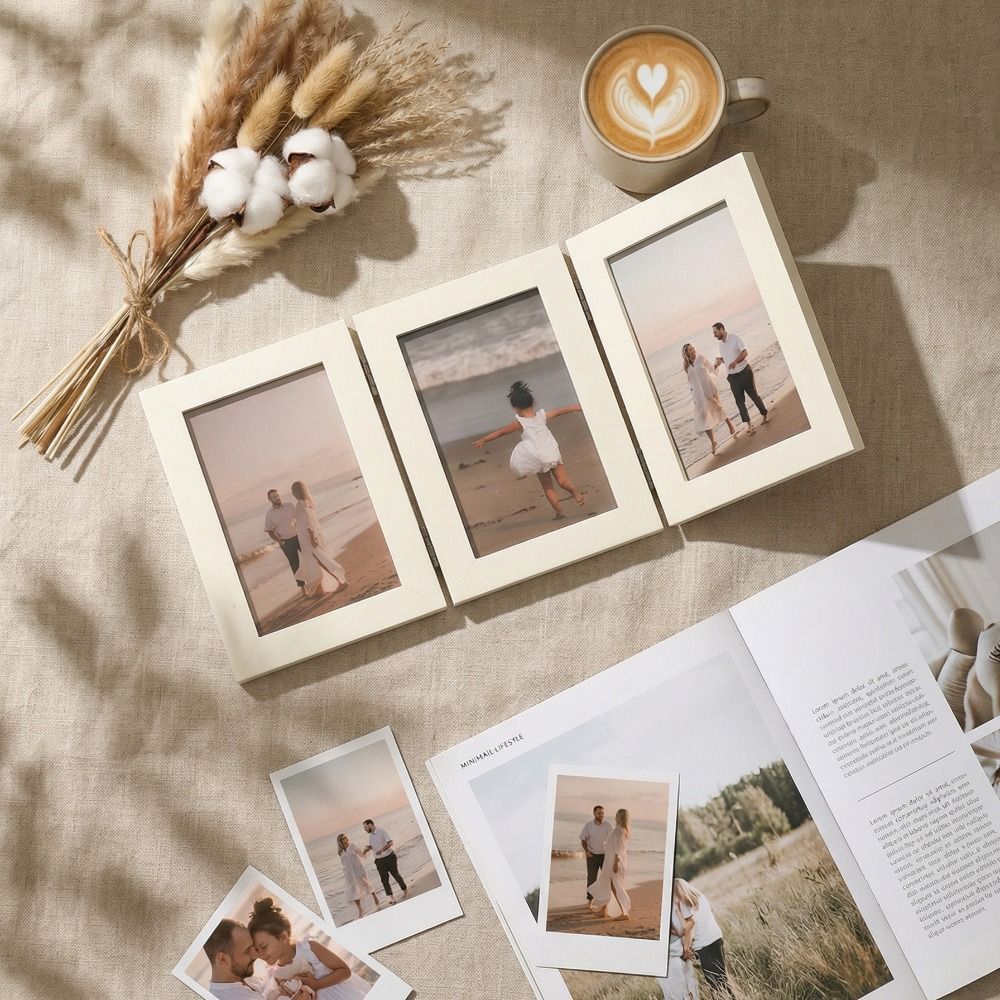 Modern Simple Desktop Picture Frame Rectangular Picture Frame Ornaments Folding Photo Frame  Gifts