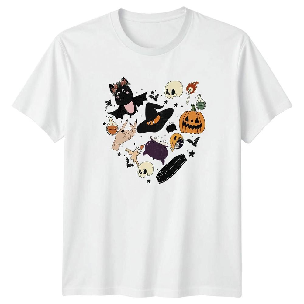 Retro Halloween Spooky Aesthetic Icons Unisexs TShirt Halloween Gift For Her S