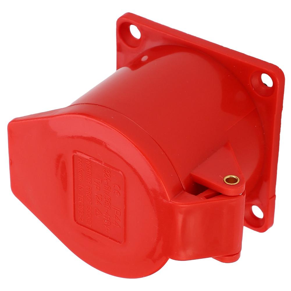 4 Pin 32A Industrial Power Connector 380‑415V 3P+E Industrial Plug 3Phase IP44 Waterproof Plug Coupler Heavy Duty Equipment