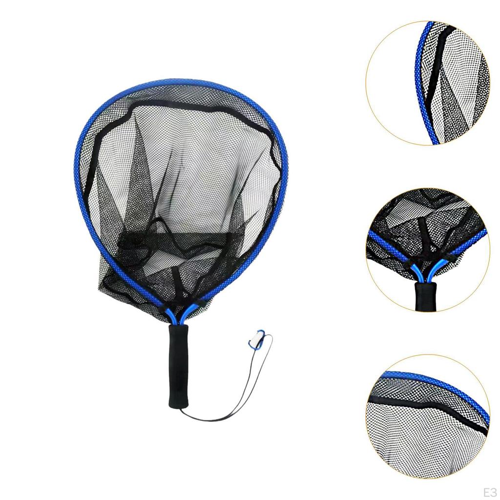 Fishing Landing Net Fish Catching with Lanyard for Sports Freshwater Saltwater