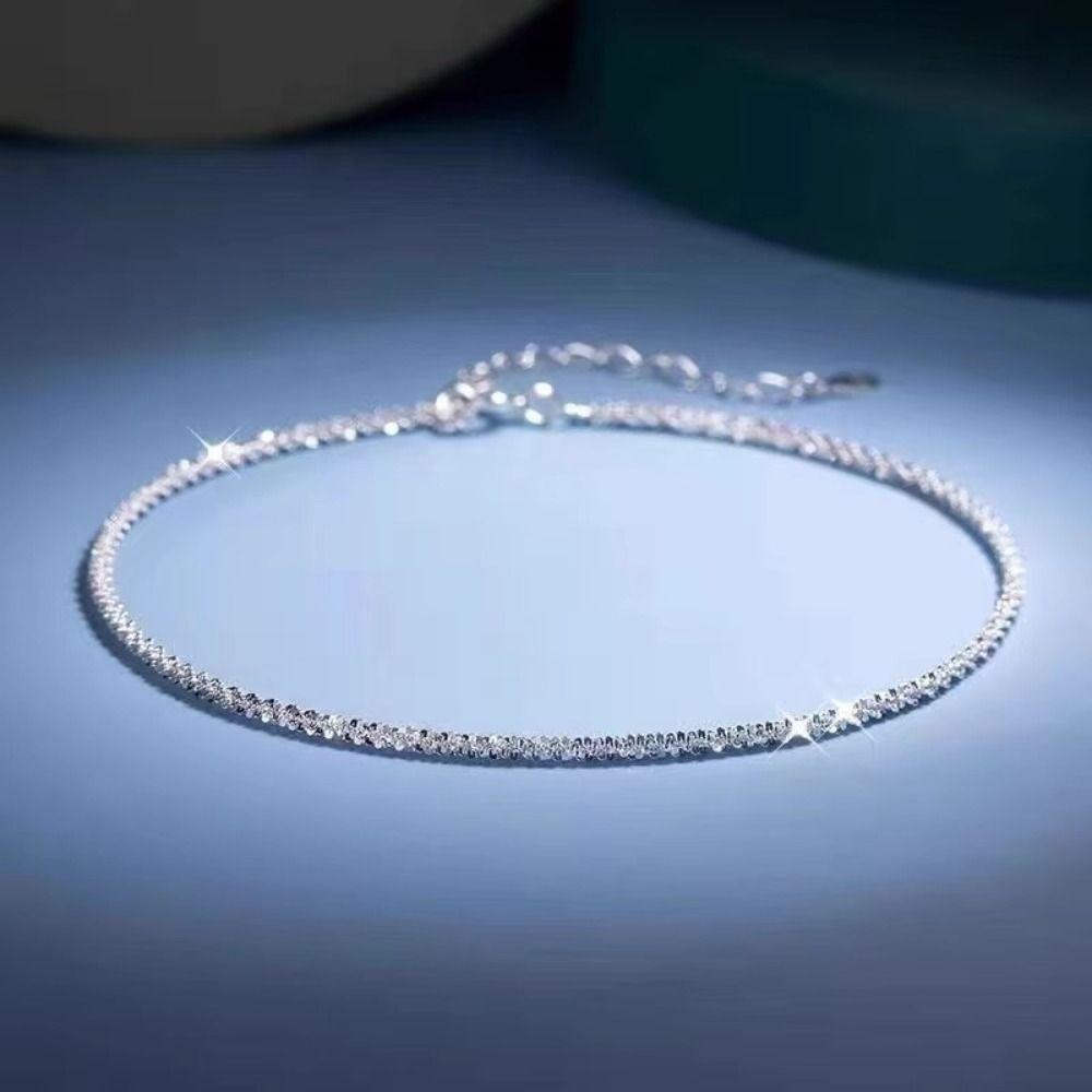 Elegant Thin Chain Bracelet Geometry Shining Bracelet Temperament Simple Metal Bracelet  Gift