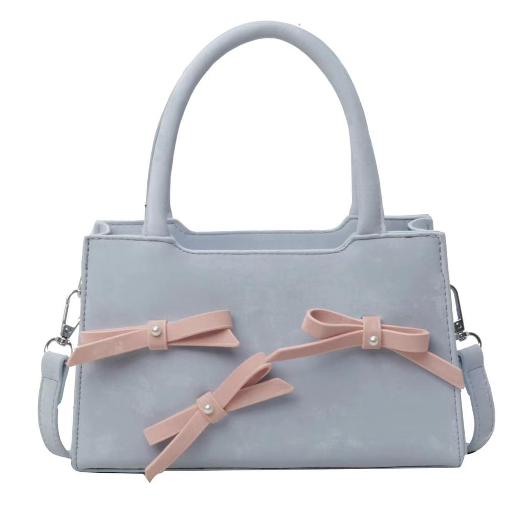 Geantă de mână pentru femei, geantă de umăr tip arc, geantă de mână texturată premium simplă de primăvară, geantă mică pătrată