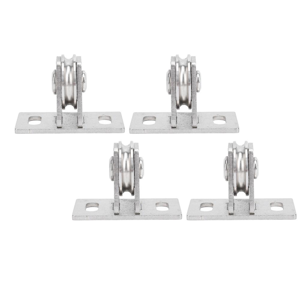 Fixed Pulley Single Silent Dual Bearings Carbon Steel 330lb Load Bearing Wall Mounted Lifting