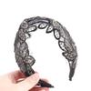 Vintage Adjustable Flower Non-slip Silk Broadside Hair Accessories Hair Bands Head Hoop Headband