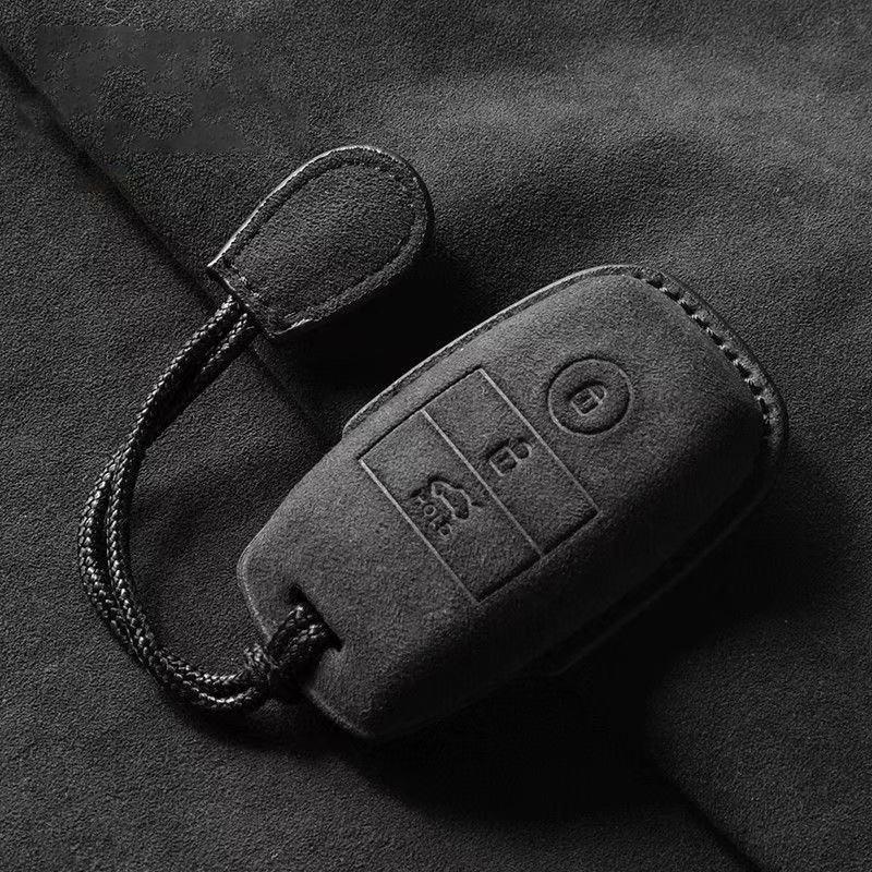Leather Car Key Case For KIA Sportage Cerato Optima K2 K3 K4 K5 RIO Picanto Soul Sorento Sedona 3 Button Cover Shell Accessories