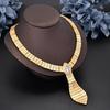 24K Gold Bride Jewelry Set: Necklace, Bracelet, Earrings, Ring - Four Pieces