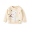 Suéter de Algodón de Punto para Niños con Conejito Primavera y Otoño Niña Suéter Dulce Suave