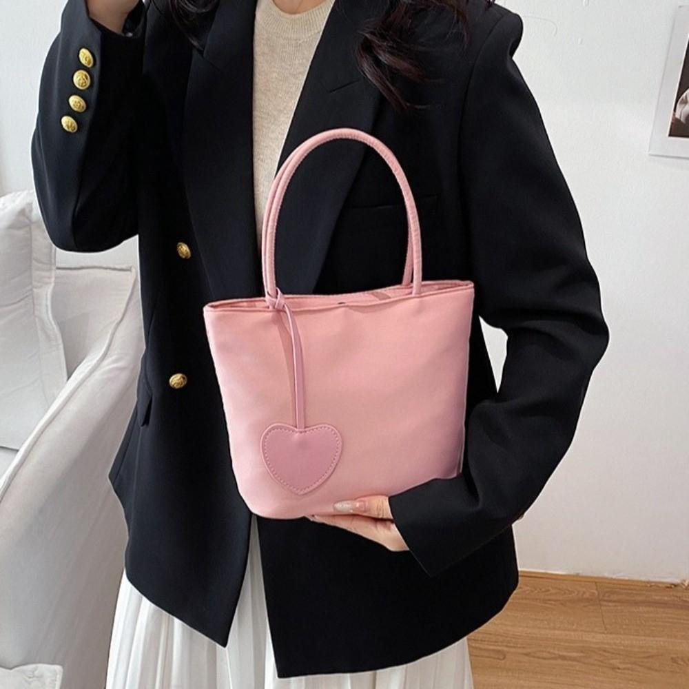 Solid Color Nylon Tote Bag Korean Style Oxford Cloth Shoulder Bag Fashion Underarm Bag  Travel