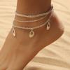 European & American Diamond Butterfly Multi-layer Anklet - Creative Retro Beach Jewelry