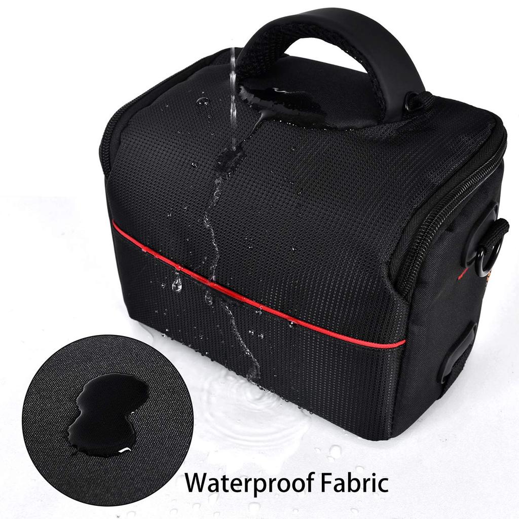 FOSOTO Kompaktowy Wodoodporny Pokrowiec na Aparat z Pokrowcem Przeciwdeszczowym i Paskiem na Ramię dla Canon EOS PowerShot Sony Nikon Coolpix i Innych Cyfrowych Lustrzanek