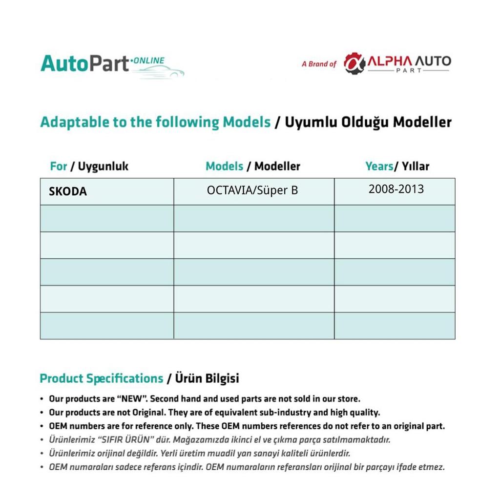 Sada na opravu předního levého čelního skla pro Škoda Octavia Super B