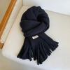 Plush Winter Cashmere Scarves Thicken Long Shawl Retro Winter Wool Scarf  Girl