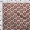 oneOone Cotton Flex Brown2 Fabric Asian Block Craft Projects Decor Fabric Printed By The Yard 40 Inch