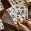 20 Listů Samolepková Kniha, Retro Materiál pro Deník, Samolepky pro DIY Dekoraci, Pro Junk Journal, Dekorativní Podkladové Potřeby, Umělecké Album