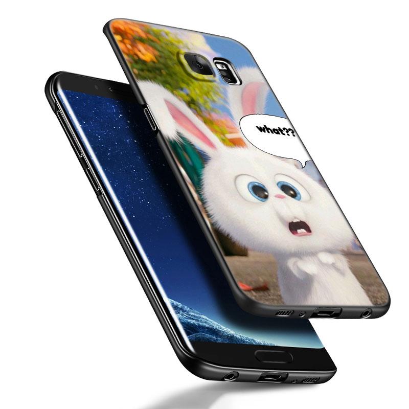 Cute Cartoon Rabbit Black Silicone Phone Case For Samsung Galaxy S23 S21 S20 FE S24 S22 Ultra S10E S10 S9 S8 Plus