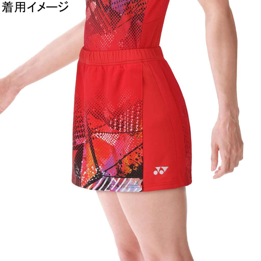 Yonex Skirt Inner Sunset Red Size L Women's (with Spats), 26106, (496),