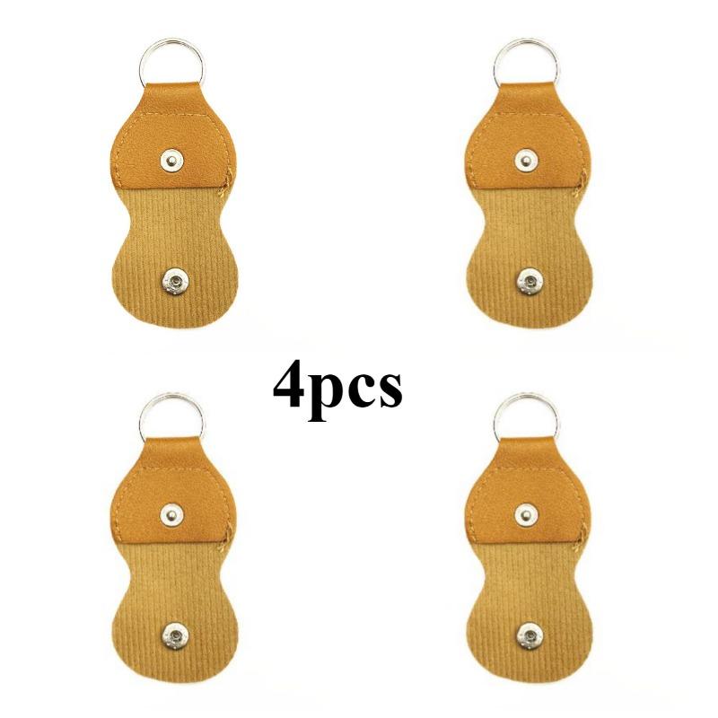 Multicolor PU Leather Guitar Pick Holder Protective Case with Leather Keychain: Keychain Pouch and Pick Storage Bag
