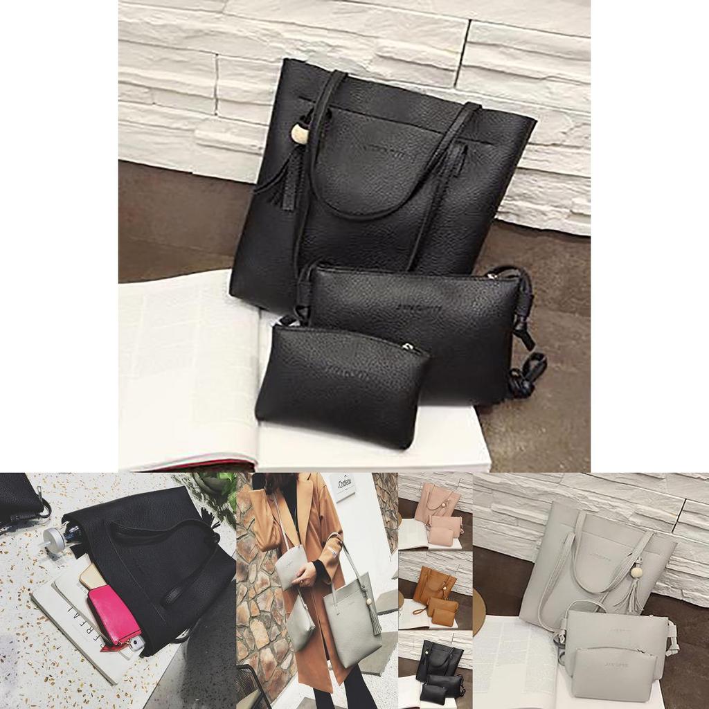 Elegant 3pcs Women Set Shoulder Bag Fashion Handbag Messenger Satchel Tote Purse Bag